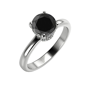 Zásnubné prstene s čiernym diamantom